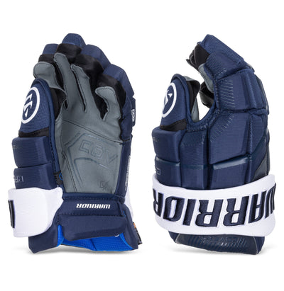 Warrior QR6 Pro Stock Senior Hockey Glove - Colorado Avalanche Navy - TheHockeyShop.com