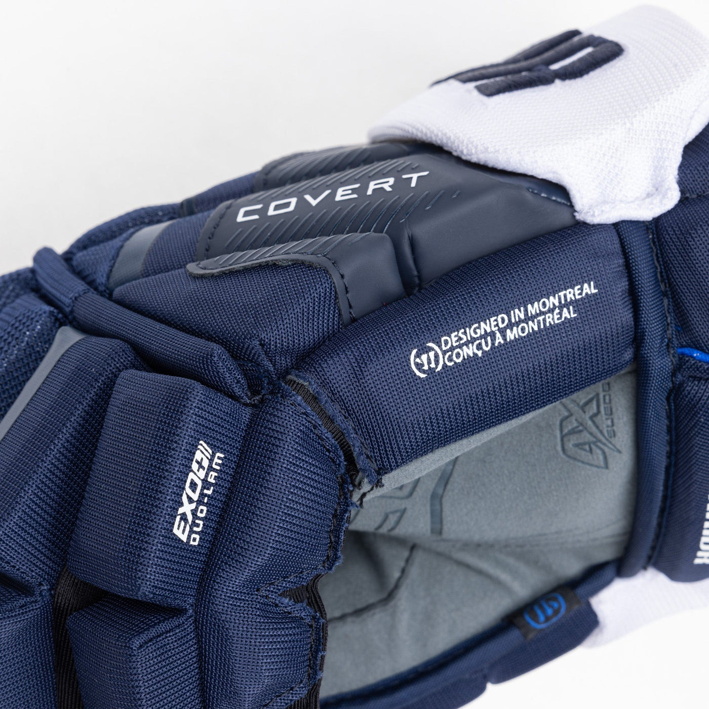 Warrior QR6 Pro Stock Senior Hockey Glove - Colorado Avalanche Navy - TheHockeyShop.com