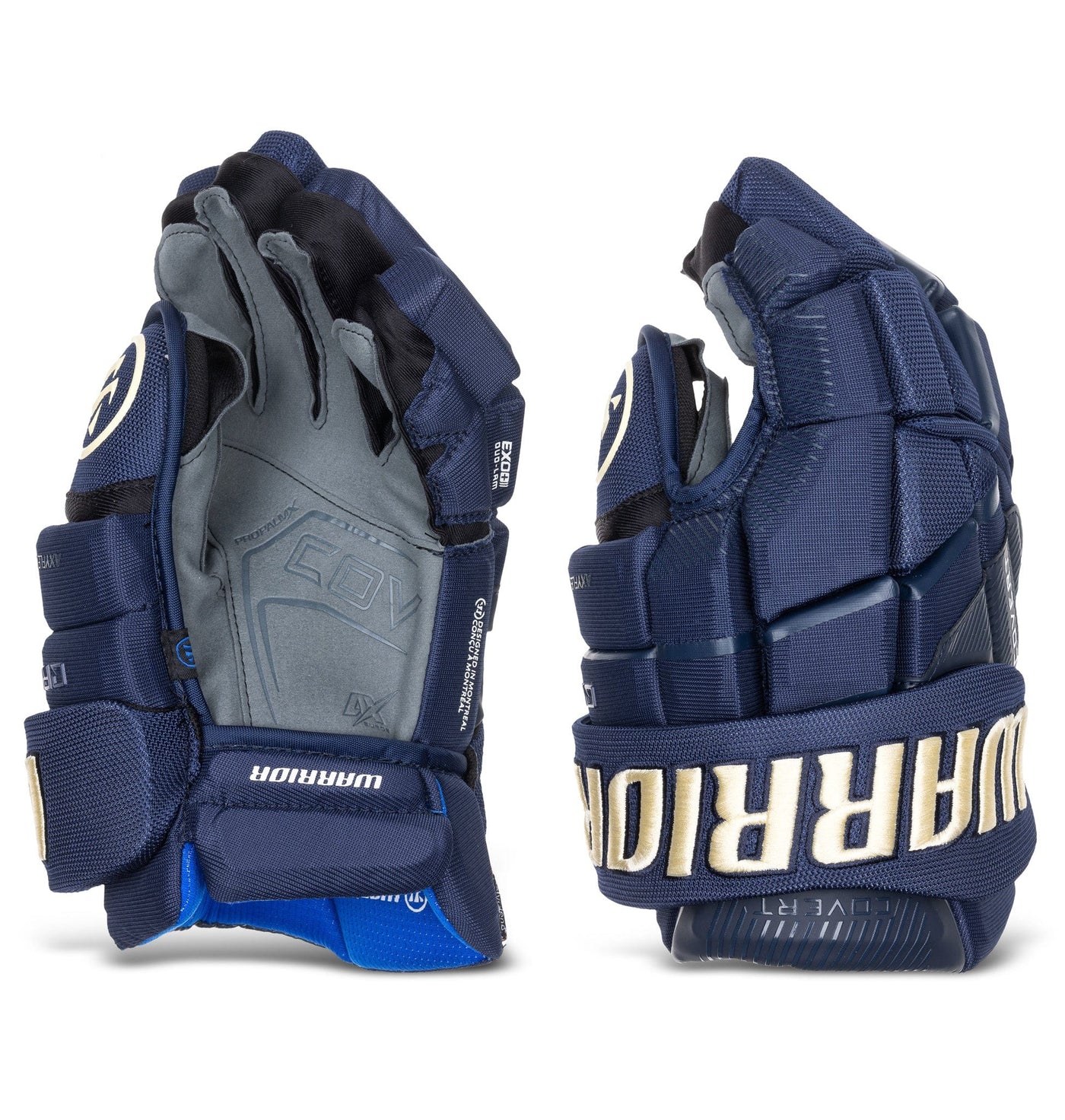Warrior QR6 Pro Stock Senior Hockey Glove - Columbus Blue Jackets - TheHockeyShop.com