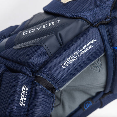 Warrior QR6 Pro Stock Senior Hockey Glove - Columbus Blue Jackets - TheHockeyShop.com
