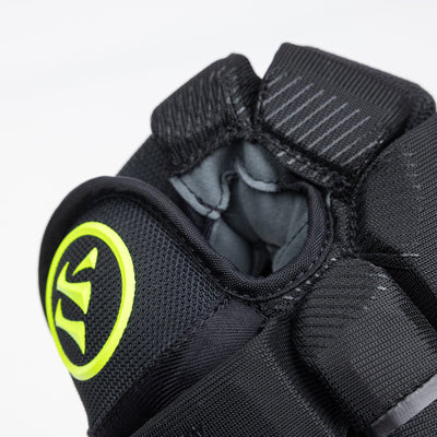 Warrior QR6 Pro Stock Senior Hockey Glove - Dallas Stars Black/Green - TheHockeyShop.com