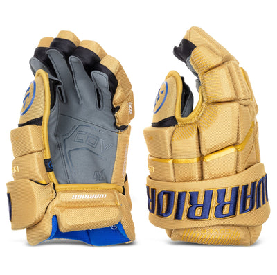 Warrior QR6 Pro Stock Senior Hockey Glove - Edmonton Oilers Tan - TheHockeyShop.com