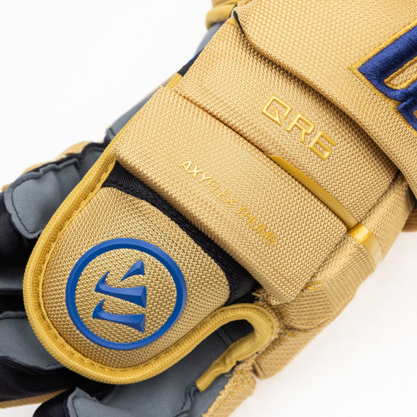Warrior QR6 Pro Stock Senior Hockey Glove - Edmonton Oilers Tan - TheHockeyShop.com