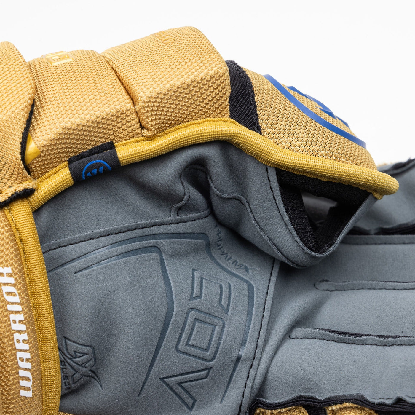 Warrior QR6 Pro Stock Senior Hockey Glove - Edmonton Oilers Tan - TheHockeyShop.com