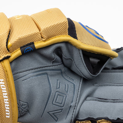 Warrior QR6 Pro Stock Senior Hockey Glove - Edmonton Oilers Tan - TheHockeyShop.com
