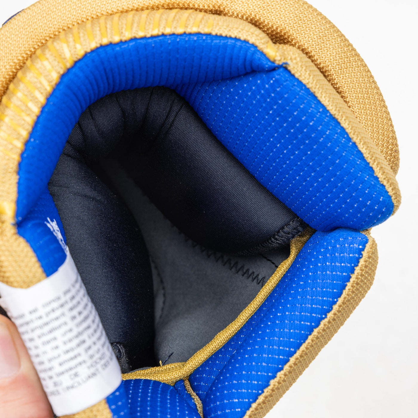 Warrior QR6 Pro Stock Senior Hockey Glove - Edmonton Oilers Tan - TheHockeyShop.com