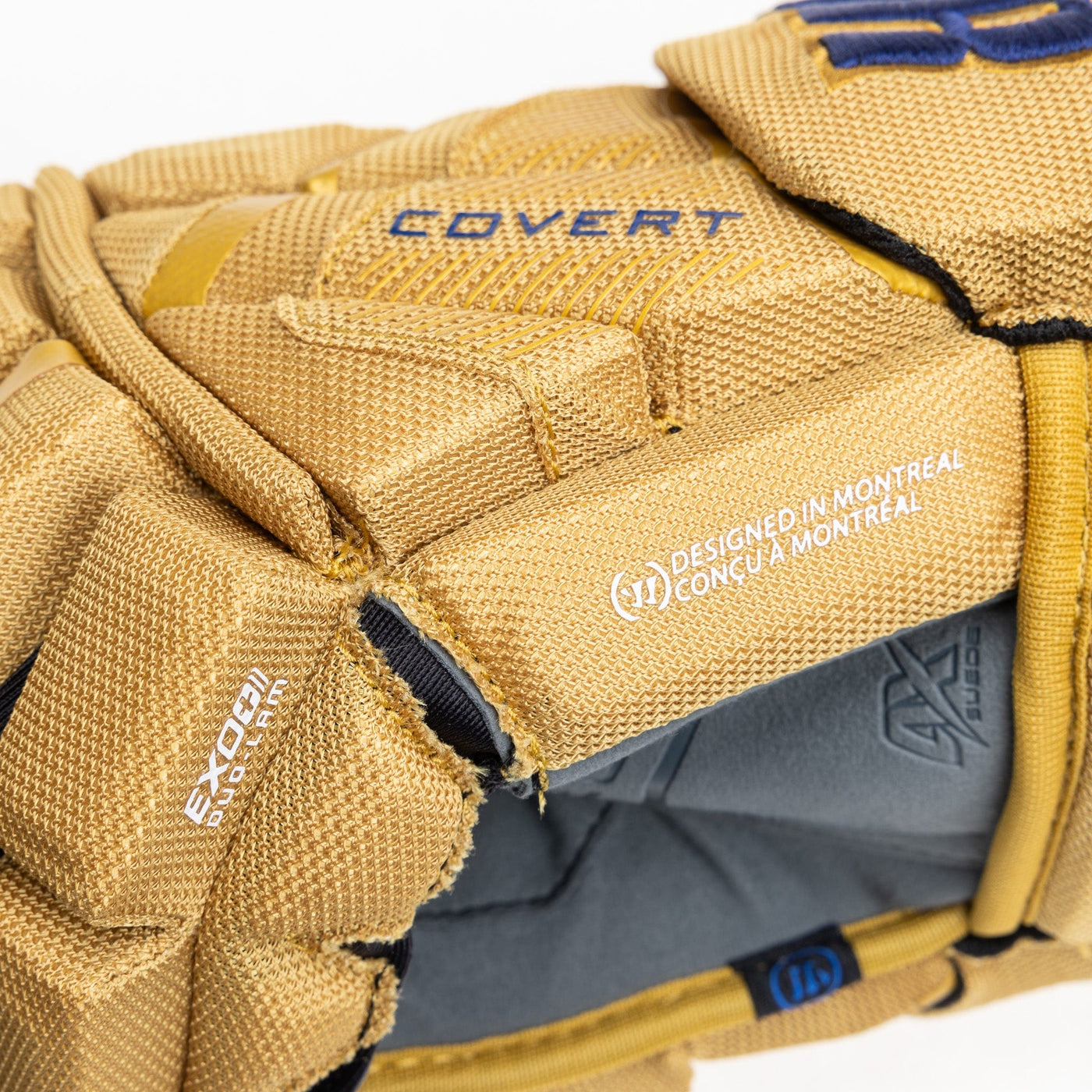 Warrior QR6 Pro Stock Senior Hockey Glove - Edmonton Oilers Tan - TheHockeyShop.com