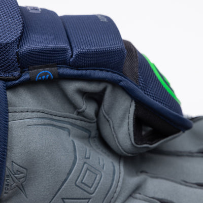Warrior QR6 Pro Stock Senior Hockey Glove - Maine Mariners - TheHockeyShop.com