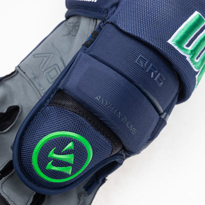 Warrior QR6 Pro Stock Senior Hockey Glove - Maine Mariners - TheHockeyShop.com