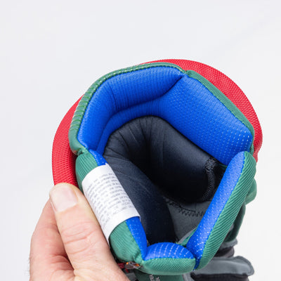 Warrior QR6 Pro Stock Senior Hockey Glove - Minnesota Wild Green/Red - TheHockeyShop.com