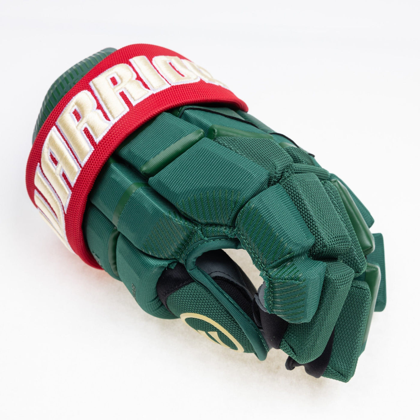 Warrior QR6 Pro Stock Senior Hockey Glove - Minnesota Wild Green/Red - TheHockeyShop.com