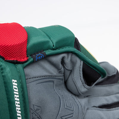 Warrior QR6 Pro Stock Senior Hockey Glove - Minnesota Wild Green/Red - TheHockeyShop.com