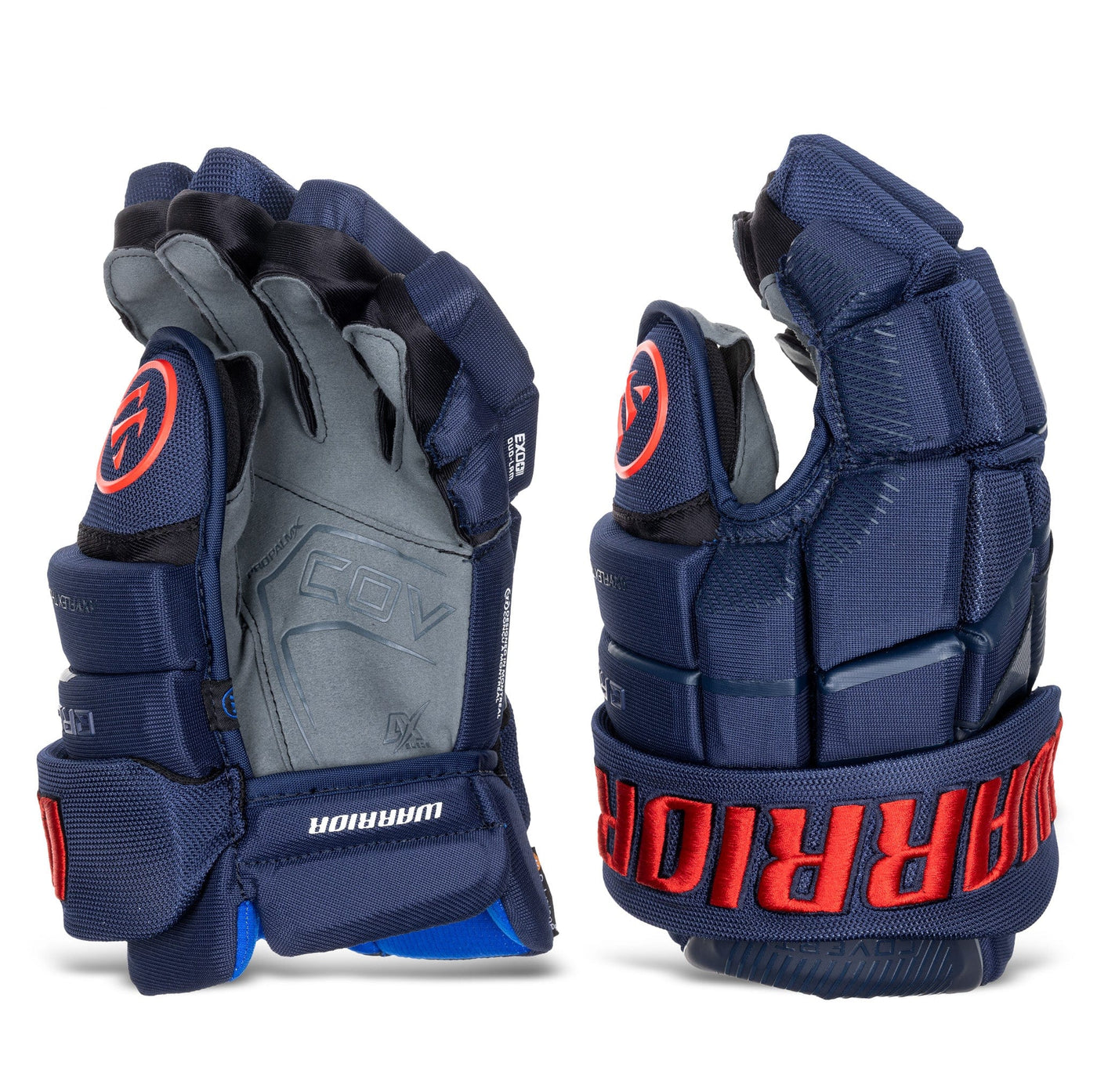Warrior QR6 Pro Stock Senior Hockey Glove - New York Rangers Stadium - TheHockeyShop.com