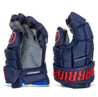 Warrior QR6 Pro Stock Senior Hockey Glove - New York Rangers Stadium - TheHockeyShop.com