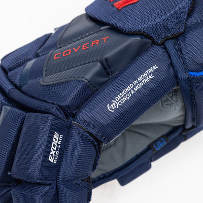 Warrior QR6 Pro Stock Senior Hockey Glove - New York Rangers Stadium - TheHockeyShop.com