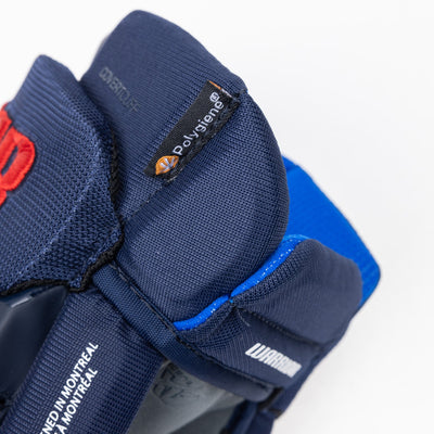 Warrior QR6 Pro Stock Senior Hockey Glove - New York Rangers Stadium - TheHockeyShop.com