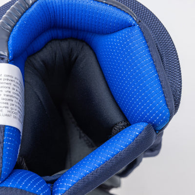 Warrior QR6 Pro Stock Senior Hockey Glove - New York Rangers Stadium - TheHockeyShop.com