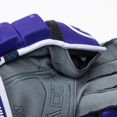 Warrior QR6 Pro Stock Senior Hockey Glove - Orlando Solar Bears - TheHockeyShop.com