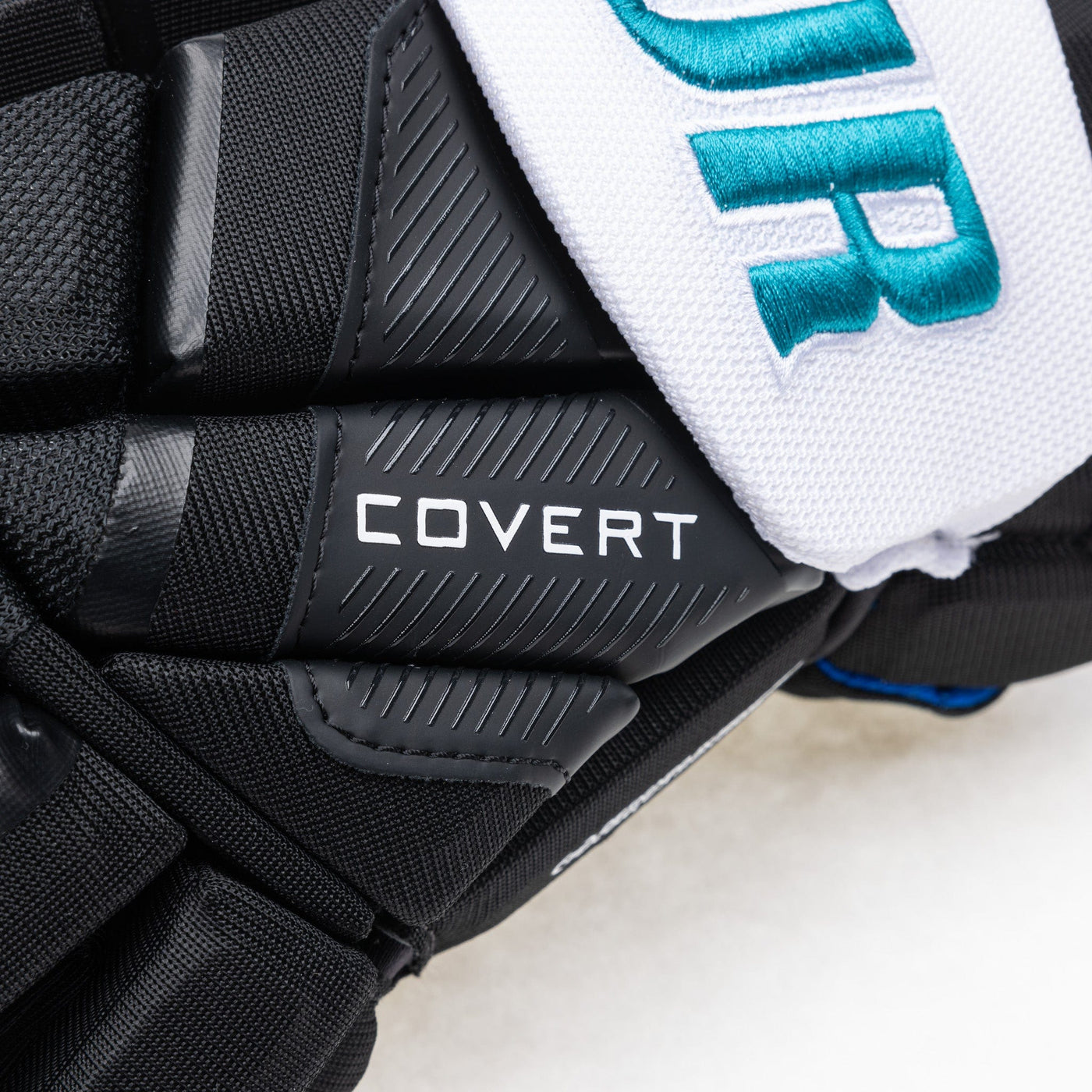 Warrior QR6 Pro Stock Senior Hockey Glove - San Jose Sharks Black - TheHockeyShop.com