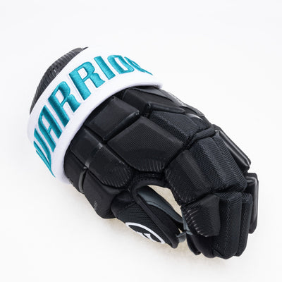 Warrior QR6 Pro Stock Senior Hockey Glove - San Jose Sharks Black - TheHockeyShop.com