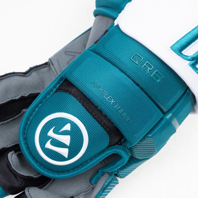Warrior QR6 Pro Stock Senior Hockey Glove - San Jose Sharks Teal - TheHockeyShop.com