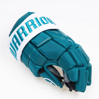 Warrior QR6 Pro Stock Senior Hockey Glove - San Jose Sharks Teal - TheHockeyShop.com