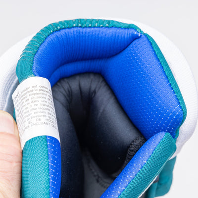 Warrior QR6 Pro Stock Senior Hockey Glove - San Jose Sharks Teal - TheHockeyShop.com