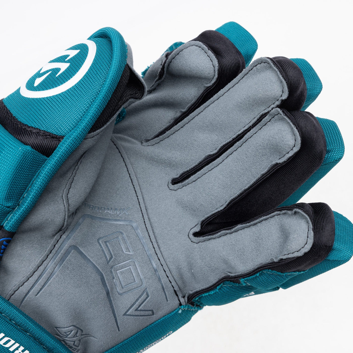 Warrior QR6 Pro Stock Senior Hockey Glove - San Jose Sharks Teal - TheHockeyShop.com