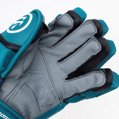 Warrior QR6 Pro Stock Senior Hockey Glove - San Jose Sharks Teal - TheHockeyShop.com