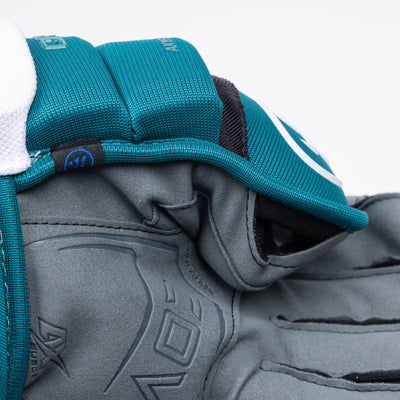 Warrior QR6 Pro Stock Senior Hockey Glove - San Jose Sharks Teal - TheHockeyShop.com