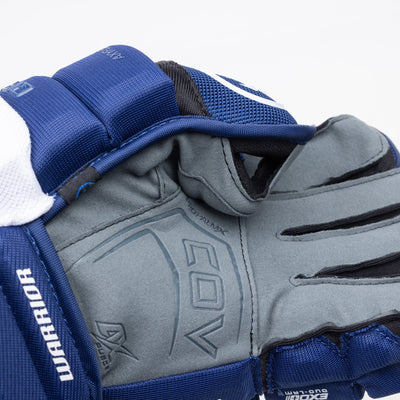 Warrior QR6 Pro Stock Senior Hockey Glove - Tampa Bay Lightning Blue - TheHockeyShop.com