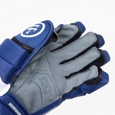 Warrior QR6 Pro Stock Senior Hockey Glove - Tampa Bay Lightning Blue - TheHockeyShop.com
