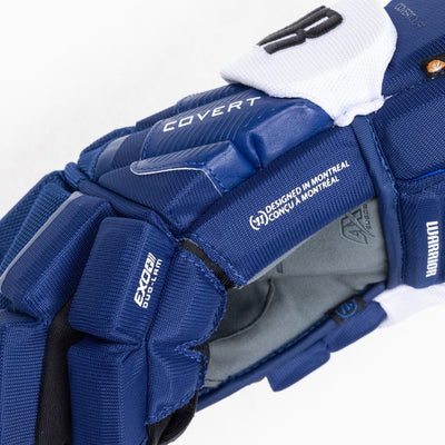 Warrior QR6 Pro Stock Senior Hockey Glove - Tampa Bay Lightning Blue - TheHockeyShop.com