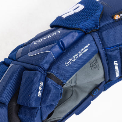 Warrior QR6 Pro Stock Senior Hockey Glove - Vancouver Canucks Royal - TheHockeyShop.com