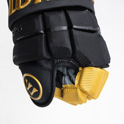 Warrior QR6 Pro Stock Senior Hockey Glove - Vegas Golden Knights Black - TheHockeyShop.com