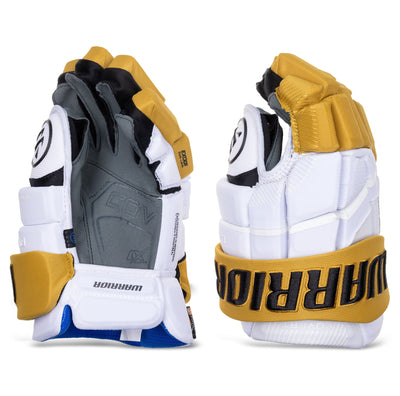 Warrior QR6 Pro Stock Senior Hockey Glove - Vegas Golden Knights White - TheHockeyShop.com