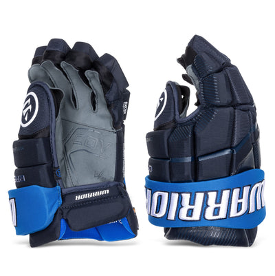 Warrior QR6 Pro Stock Senior Hockey Glove - Winnipeg Jets Navy - TheHockeyShop.com