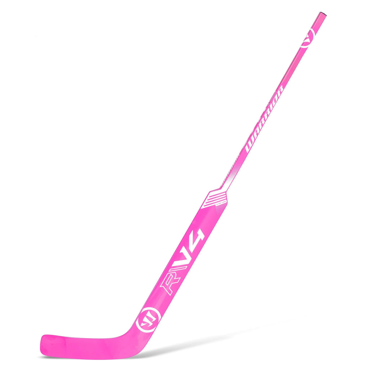 Warrior Goalie Sticks Warrior Ritual V4 Junior Goalie Stick Pink / White / Mid / L-21" - TheHockeyShop