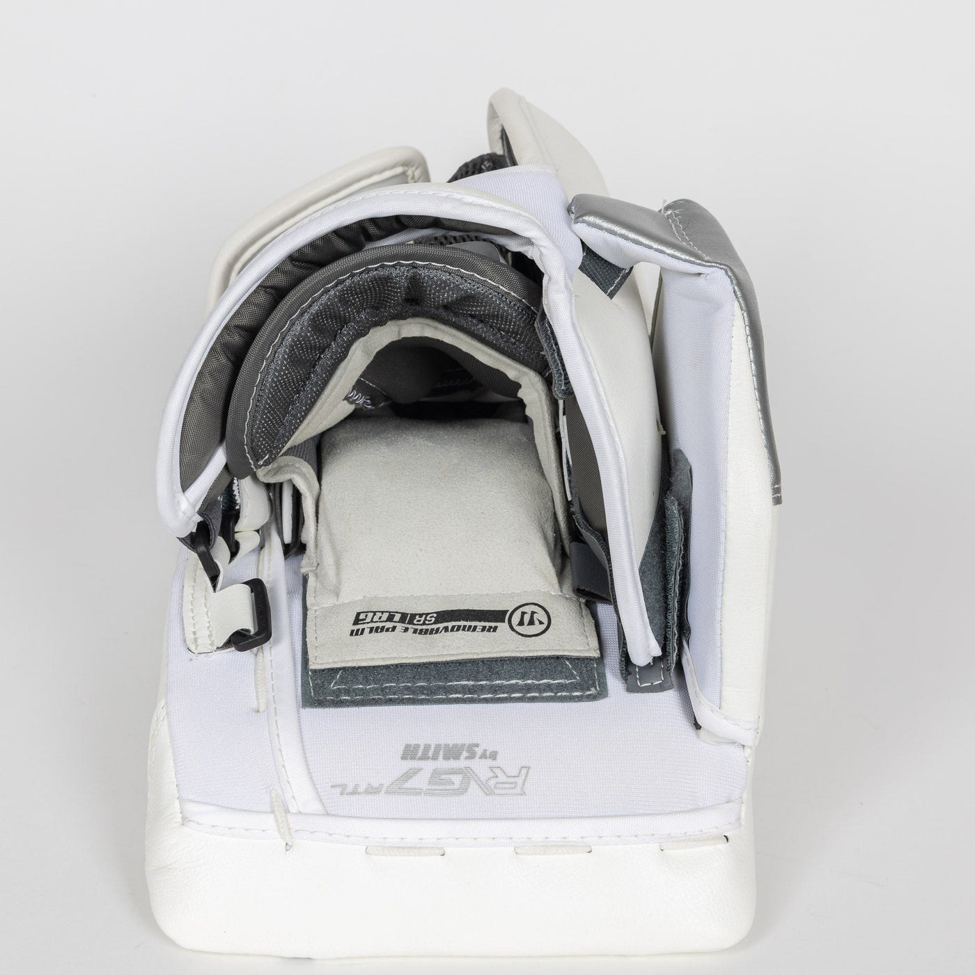 Warrior RTL G7 Pro Stock Senior Goalie Blocker - Classic White / Silver - TheHockeyShop.com