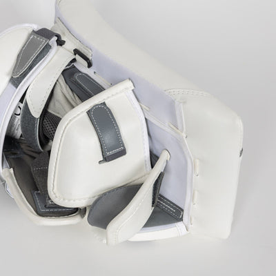 Warrior RTL G7 Pro Stock Senior Goalie Blocker - Classic White / Silver - TheHockeyShop.com