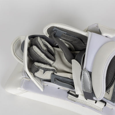 Warrior RTL G7 Pro Stock Senior Goalie Blocker - White - TheHockeyShop.com