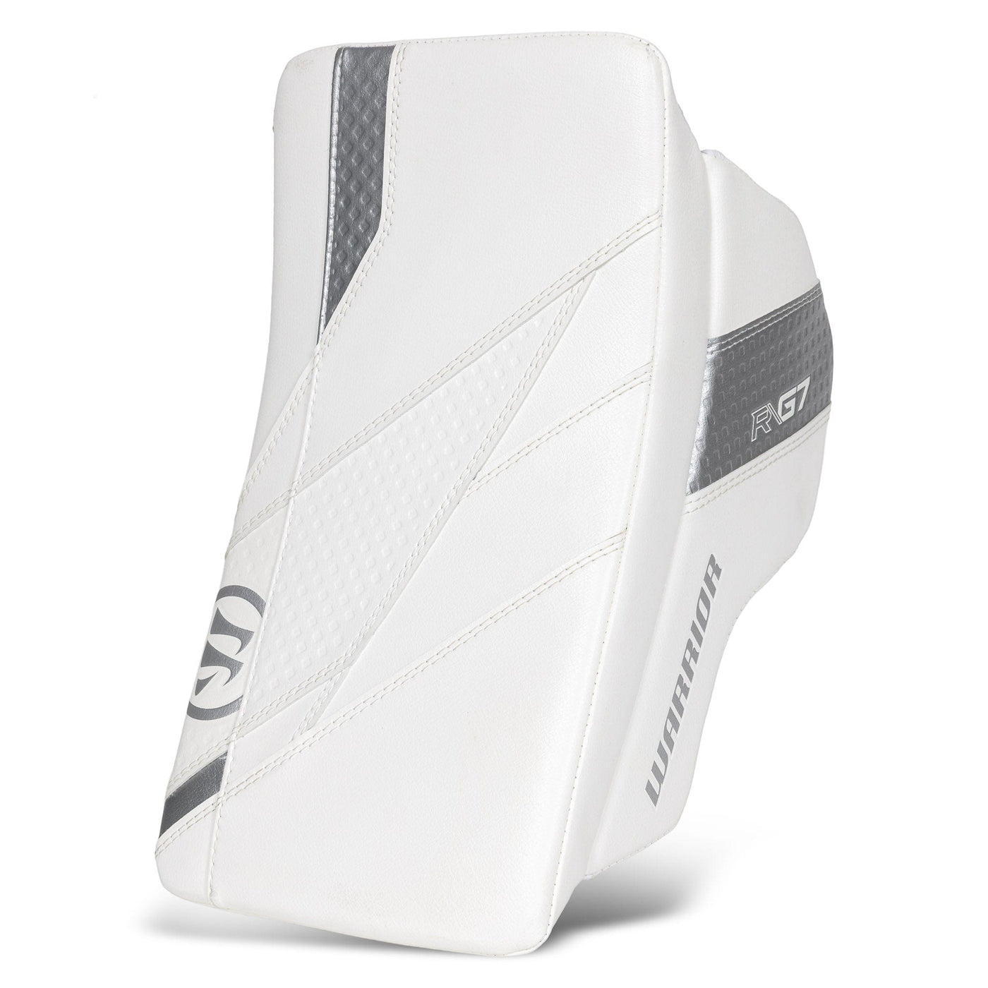 Warrior RTL G7 Pro Stock Senior Goalie Blocker - White / Silver - TheHockeyShop.com