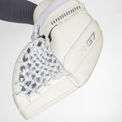Warrior RTL G7 Pro Stock Senior Goalie Catcher - White - TheHockeyShop.com