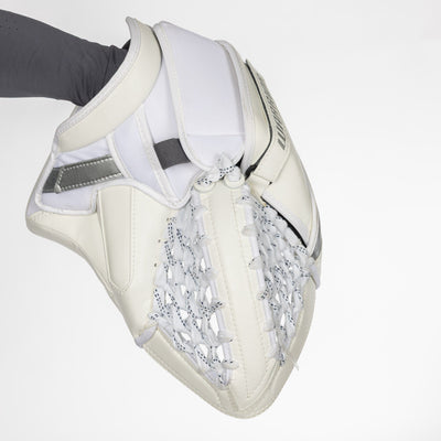 Warrior RTL G7 Pro Stock Senior Goalie Catcher - White / Silver - TheHockeyShop.com