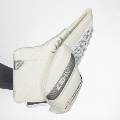 Warrior RTL G7 Pro Stock Senior Goalie Catcher - White / Silver - TheHockeyShop.com
