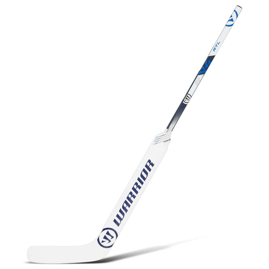 Warrior Ritual V4 RTL Pro Stock Senior Goalie Stick - Kevin Lankinen White / Blue / Wedge / L-25" - The Hockey Shop