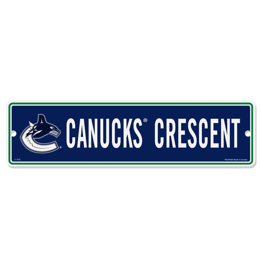 Mustang NHL Street Sign - Vancouver Canucks Crescent - TheHockeyShop.com