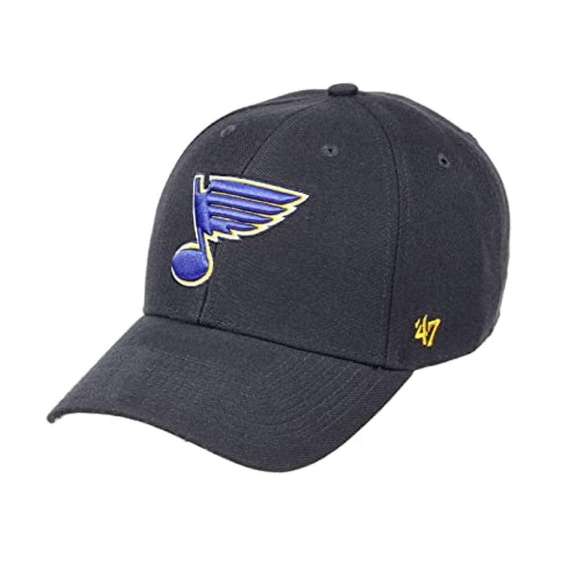 St. Louis Blues 47 Brand NHL Clean Up Vintage Adjustable Hat - Black O