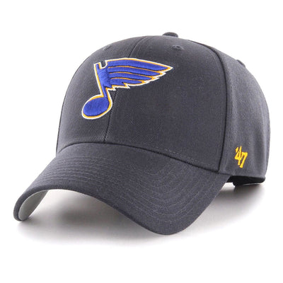 47 Brand Hats 47 Brand NHL MVP Adjustable Hat - St. Louis Blues Black / OSFM - TheHockeyShop