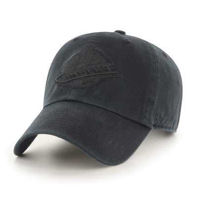 Vancouver Canucks 47 Brand NHL Clean Up Tonal Adjustable Hat Retro Skate Black - The Hockey Shop Source For Sports